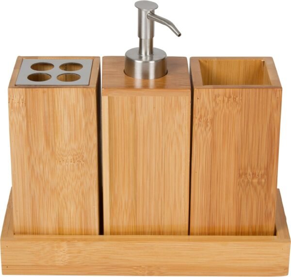 Bath Set Bath Caddy - 100% Natural Bamboo